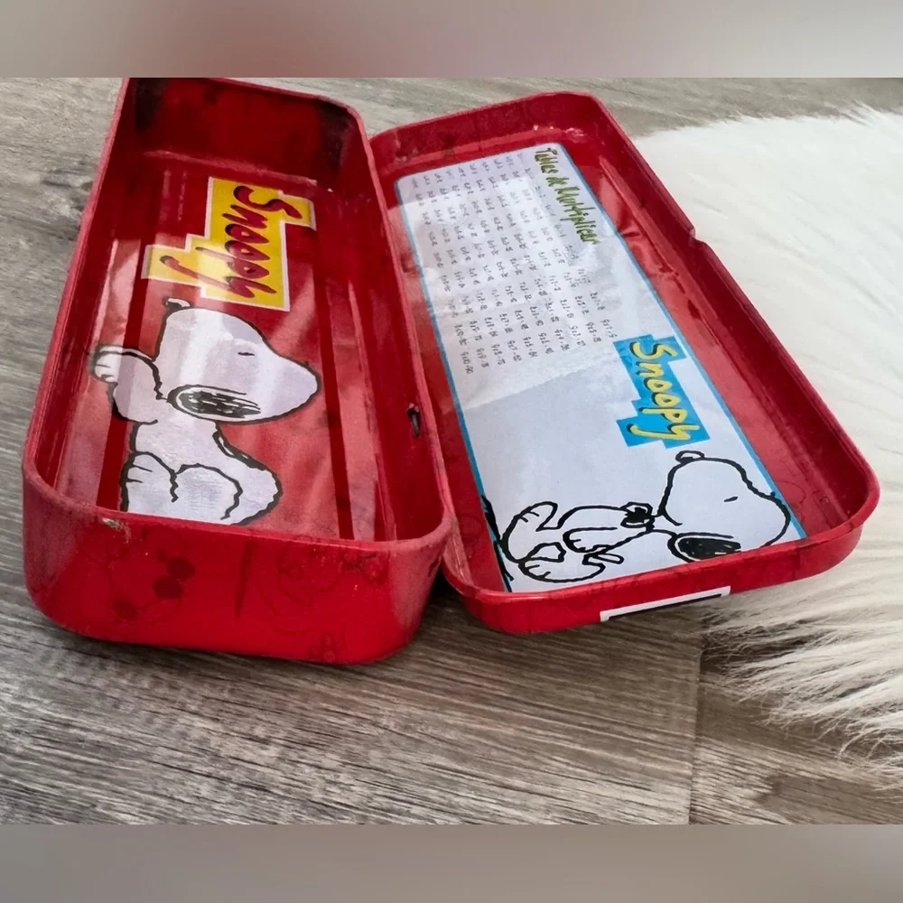 Vintage Red Snoopy Pencil Case